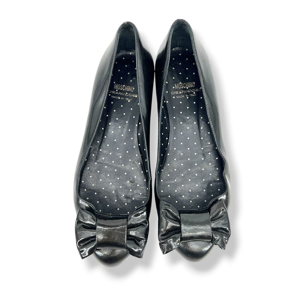 Moschino Cheap And Chic Women's Shoes Bow‎ Dark Green Heel Wedges Size 6.5